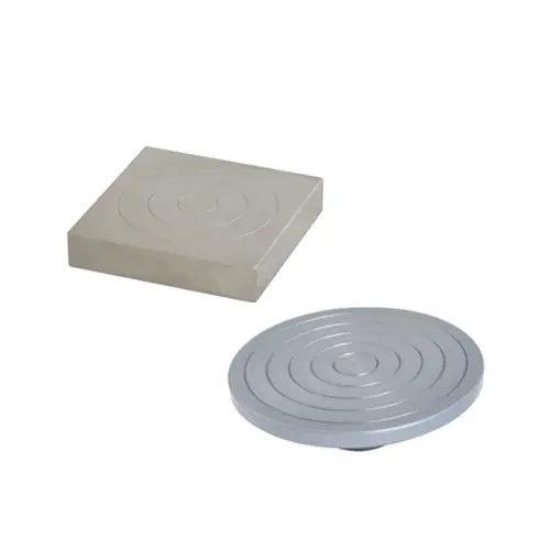 A round and square compression platen
